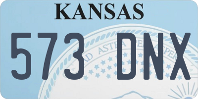 KS license plate 573DNX