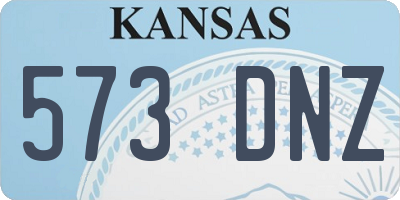 KS license plate 573DNZ