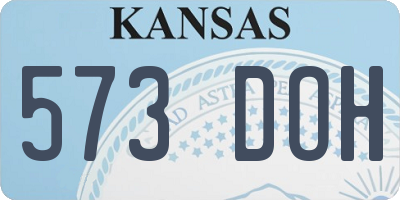 KS license plate 573DOH