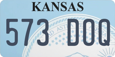 KS license plate 573DOQ