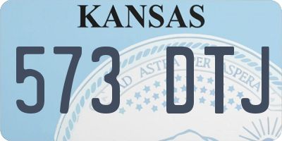 KS license plate 573DTJ