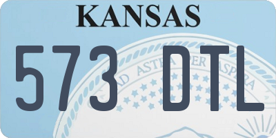 KS license plate 573DTL