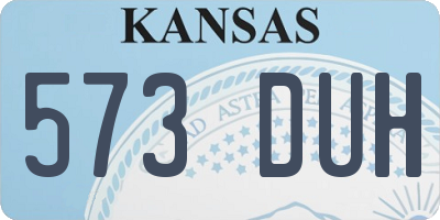KS license plate 573DUH