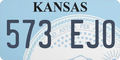 KS license plate 573EJO