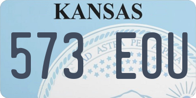 KS license plate 573EOU