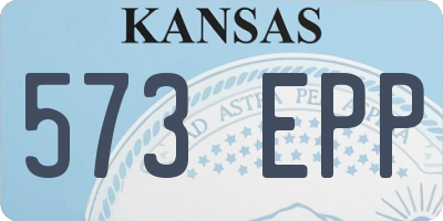 KS license plate 573EPP