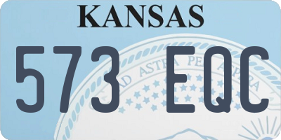 KS license plate 573EQC