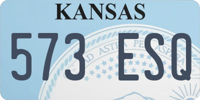 KS license plate 573ESQ