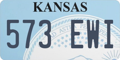 KS license plate 573EWI