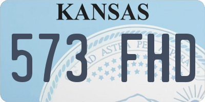 KS license plate 573FHD
