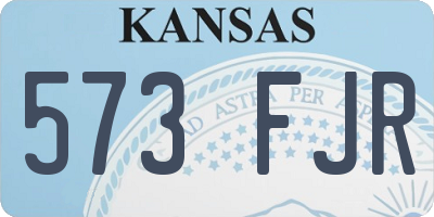 KS license plate 573FJR