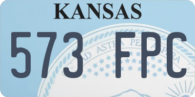KS license plate 573FPC