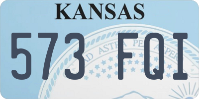 KS license plate 573FQI
