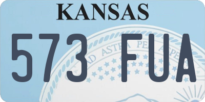 KS license plate 573FUA