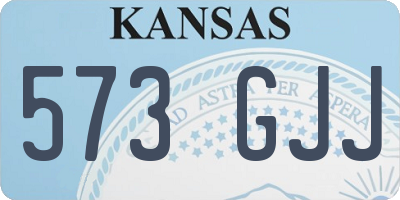 KS license plate 573GJJ
