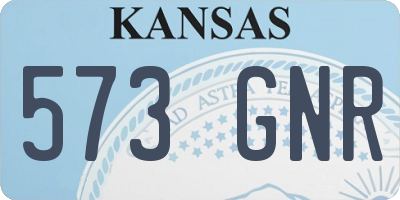 KS license plate 573GNR