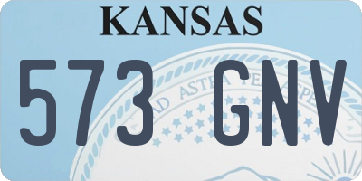 KS license plate 573GNV