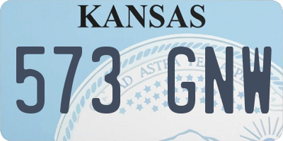 KS license plate 573GNW