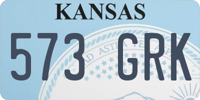 KS license plate 573GRK