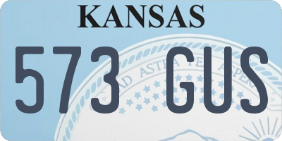 KS license plate 573GUS