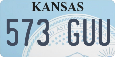 KS license plate 573GUU