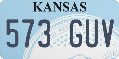 KS license plate 573GUV
