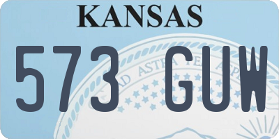 KS license plate 573GUW