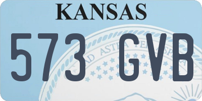 KS license plate 573GVB