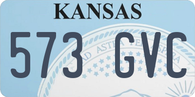 KS license plate 573GVC