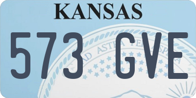 KS license plate 573GVE