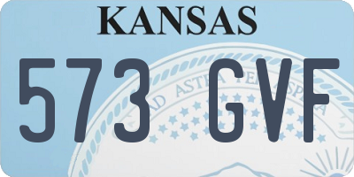 KS license plate 573GVF