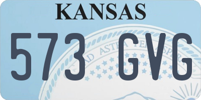 KS license plate 573GVG
