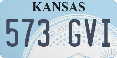KS license plate 573GVI