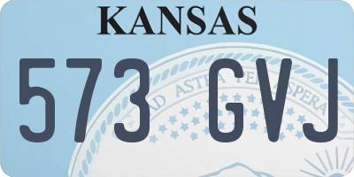 KS license plate 573GVJ