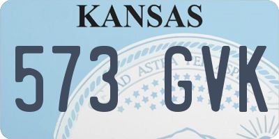 KS license plate 573GVK