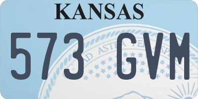 KS license plate 573GVM