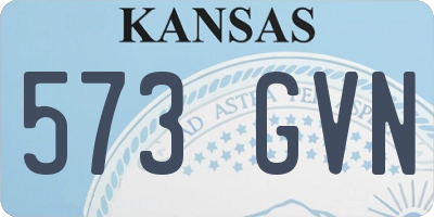 KS license plate 573GVN
