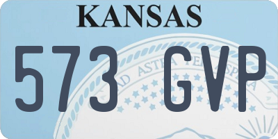 KS license plate 573GVP