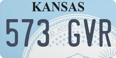 KS license plate 573GVR