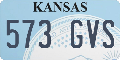 KS license plate 573GVS