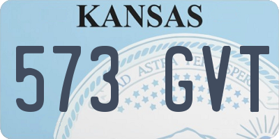 KS license plate 573GVT