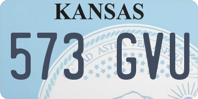 KS license plate 573GVU