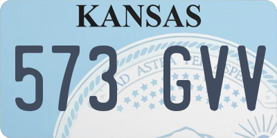 KS license plate 573GVV