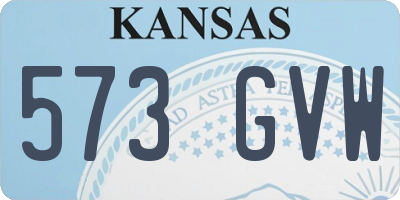 KS license plate 573GVW