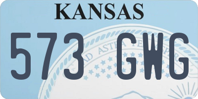 KS license plate 573GWG