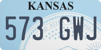 KS license plate 573GWJ