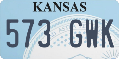 KS license plate 573GWK