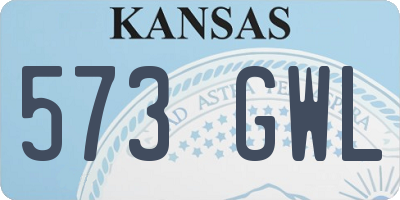 KS license plate 573GWL