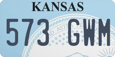 KS license plate 573GWM