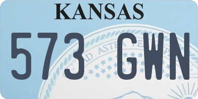 KS license plate 573GWN